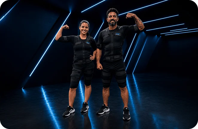 Sessão de eletroestimulação muscular com a tecnologia Move Space