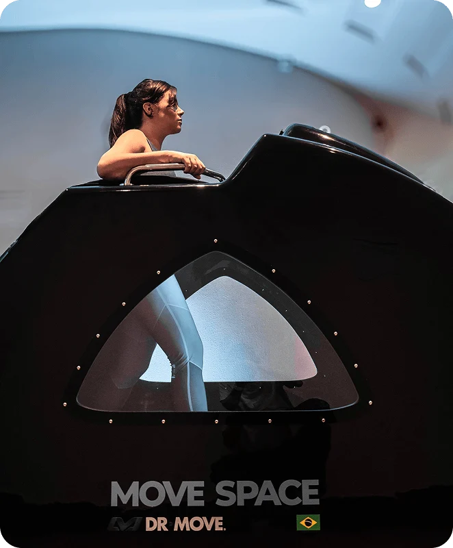 Equipamento Move Space personalizado com a identidade visual da Dr Move